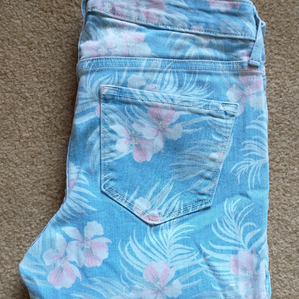 Floral skinny jeans